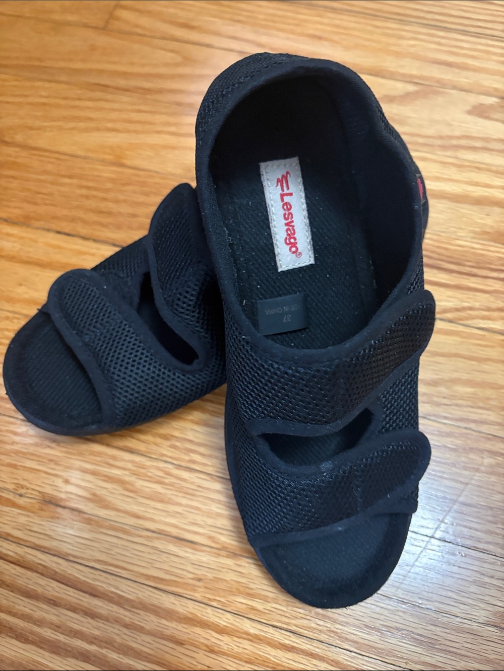 Women’s Black Mesh Adjustable Comfort Sandals